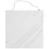 Hampton Art Plank Diagonal 12" X 12" White, Wood Plaque,