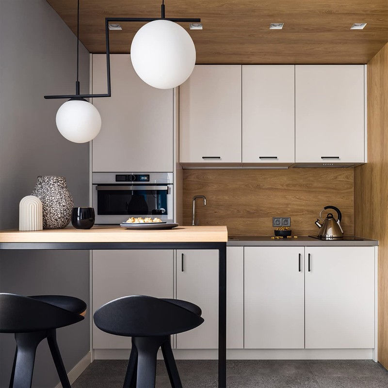 Ravinte 25 Pack Square Cabinet Pulls 5 Inch Black Kitchen