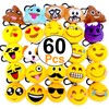 OHill 60 Pack Mini Plush Emoticon Keychain Mini Pillows Key