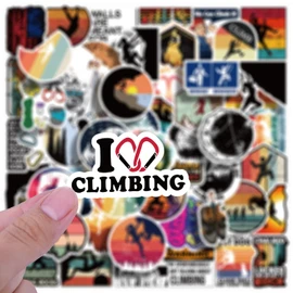 60 PCS Climbing Stickers,Outdoor Extreme Sports Rock Climbing Stickers for Water Bottles, Laptops, Suitcases,Skateboards,Car,Perfect Gifts for Climber,Adults,Teens and Kids