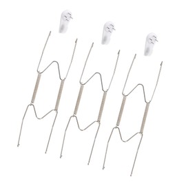 GLOKUUCA Plate Hanger - 3 Pack Invisible Wall Plate Hangers with 3 Pack Hook Fits for Decorative Plates and Arts - Stainless Steel Vertical Plate Holders - ( 8-inch, Silver Tone)