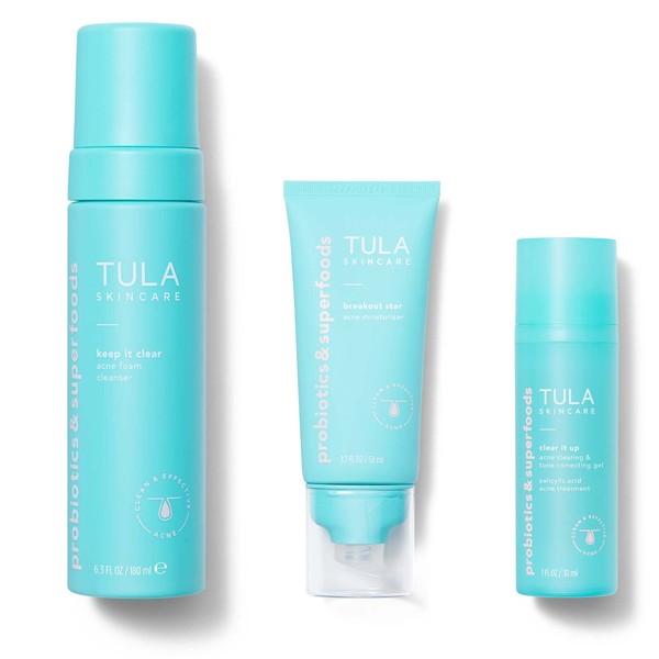 TULA Skin Care Acne Heroes Level 3 Acne Clearing Routine | An Effective, Gentle, and Complete Acne-Clearing Routine for Mild to Severe Breakouts