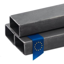 Stahl-Shop24 - Steel rectangular tube, hollow profile, welded, construction tube, square tube for constructions and railings, material S235JRH, length: 500 mm, dimensions: 40 x 20 x 2 mm