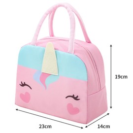 QWEPU Cute Lunch Bag, Cool Bag for Lunch Boxes, Mini Small Insulated Bag, Lunch Bag for Adults and Students, Lunch Packages Cartoon Animal Pattern Thermal Bag for School Picnic Lunch Travel