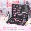 FASTPRO 198-Piece Pink Tool Set, Household Repairing Tool Set with