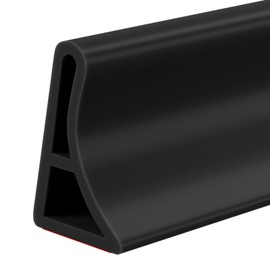 Raycity 67 IN Collapsible Shower Threshold Water Dam Black Shower Water Blocker Walk in Curbless Bath Shower Water Guard Barrier Water Stopper for Wet and Dry Separation Bathroom and Kitchen