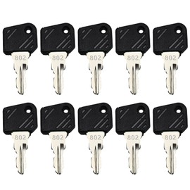 Newyuan 10 x Replacement Linde Forklift Ignition Key 802 Compatible with Linde E16 L12 Forklifts, Construction Machines Tractor, Sweeper Tractor