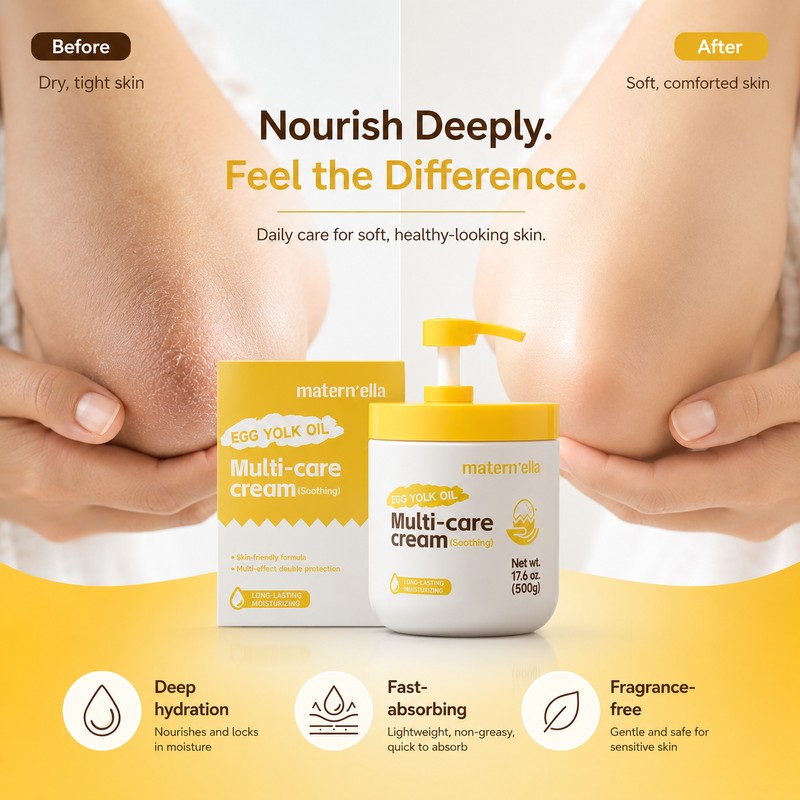 Egg Yolk Oil Body Moisturizer for Dry Skin – Fragrance-Free