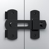 2 PCS Stainless Steel Black Door Lock,Safety Door Latch,Flip Latch