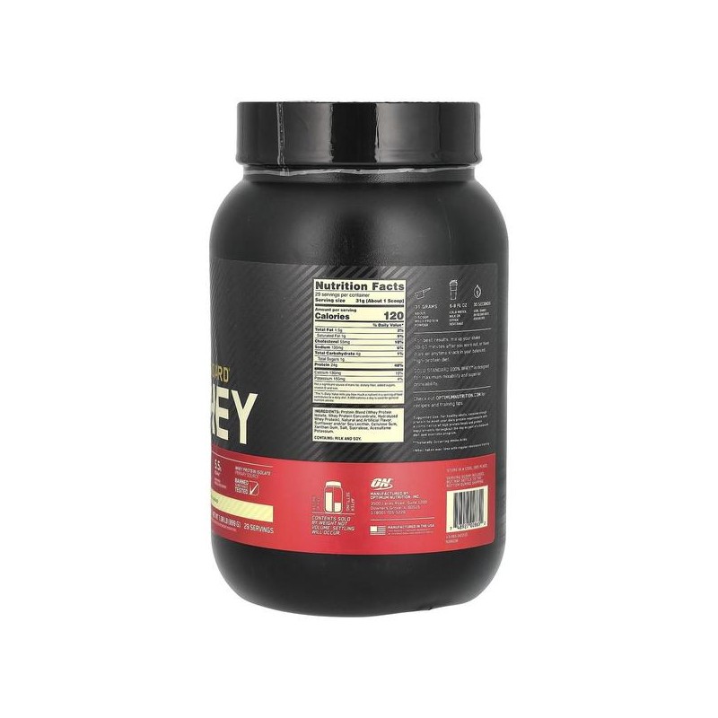 옵티멈 유청 단백질 바닐라 아이스크림 프로틴 파우더 907g Optimum Whey