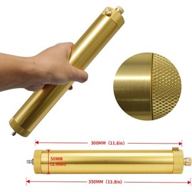 Acecare PCP Air Compressor Filter 30mpa/4500psi Big Oil Water Separator High Pressure Air Filter L300mm OD50mm with 8mm Female and Male Quick Connector (Gold)