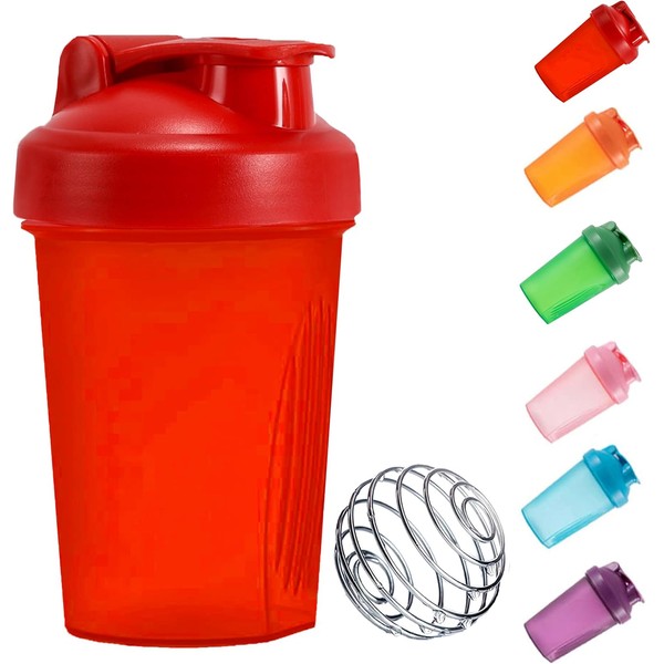 Protein Shaker Bottle with Stainless Steel Mixing Ball, BPA- and