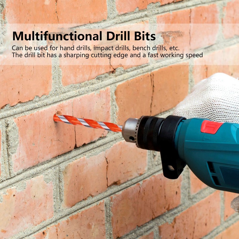 5Pcs Multifunctional Drill Bits Carbide Triangle Shank Electric Drilling Accessories