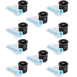 Suinga - 10 x HE-Van-15 Nozzles for Rain Bird Irrigation Sprinkler, High Efficiency and Water Saving, Range 13ft to 15ft, Black