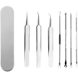 Kit de herramientas para eliminar espinillas, paquete de 7 herramientas de acero inoxidable para limpieza de manchas, herramienta de belleza facial pa