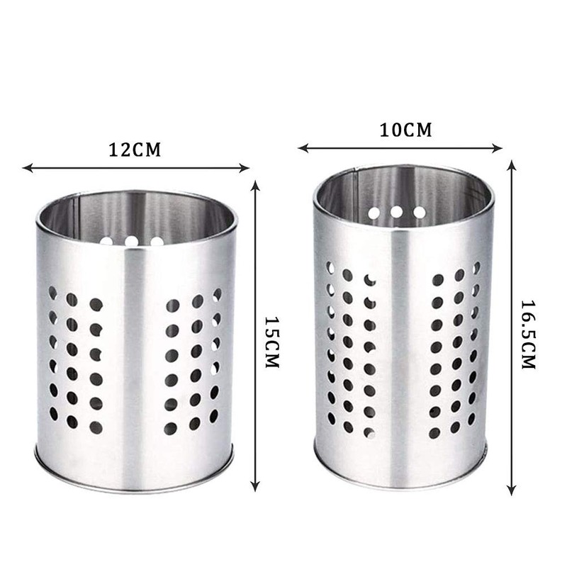 2 PCS Kitchen Utensil Organizer, Kitchen Stainless Steel Cooking Utensil