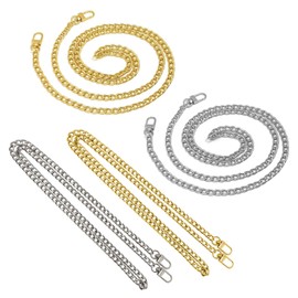 ZBHDEYG 4 Pieces Bag Chains, Bag Shoulder Straps, Handbag Metal Chains, Replacement Bag Chains, Replacement Chain Shoulder Straps, Bag Handle Accessories