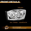 WEELMOTO Headlight Assembly for 2006-2008 Dodge Ram 1500/2500/3500; 2009 Ram