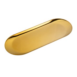 KOXXIAMOQ Stainless Steel Gold Tray, Decorative Vanity Tray, Metal Oval Towel Storage Dishes, Fruit Tea Jewelry Cosmetics Organizer Dishes, Bathroom Serving Platter for Candles Dessert