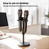 Summina Microphone Holder Wall Mount Dual Slot Adjustable Height Mic