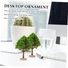 Ciieeo 4pcs Miniature Street Trees for Sand Table Simulation Tree