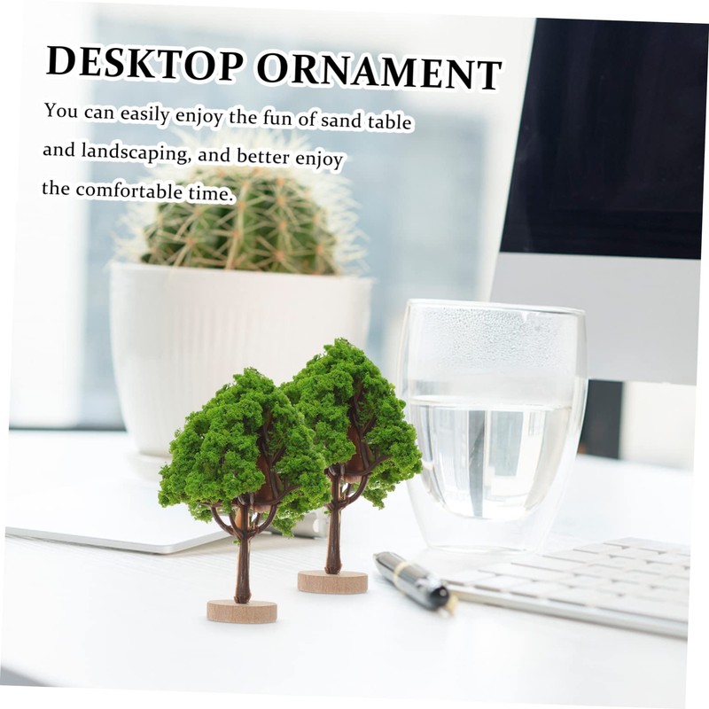 Ciieeo 4pcs Miniature Street Trees for Sand Table Simulation Tree