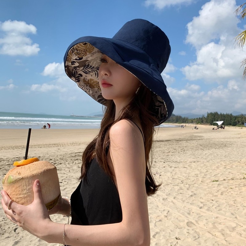 Sombrero de sol de ala súper ancha para mujer, de