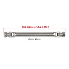 1/10 RC Drive Shaft,Stainless Steel Drive Shaft 5mm Universal Joint Driveshaft for 1/10 RC Rigs Crawler SCX10 Pro TRX4 High Trail TF2 VS4-10 CC02 (128-178mm)