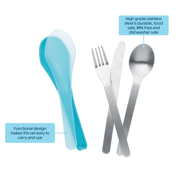 Smash on The Go Stainless Steel Reusable Travel Cutlery Set