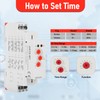 AGJIQ Multifunctional Delay Time Relay, GRT8-M1 AC/DC 12V-240V Wide Voltage