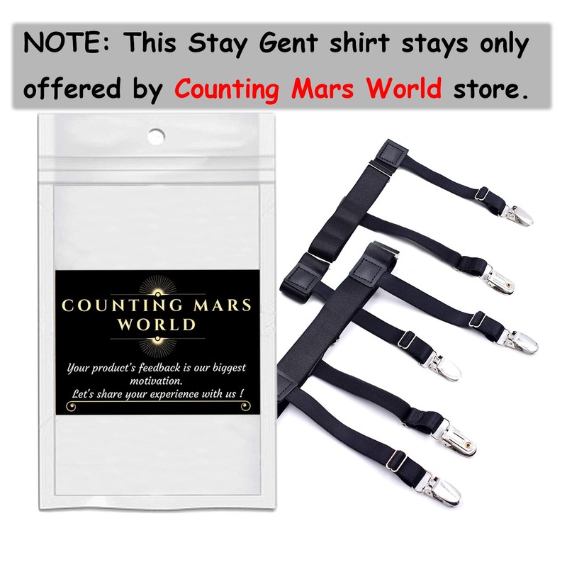 STAY GENT Shirt Stays For Men 2 Pair(4 Pcs) Shirt