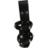 Leather Beverage Holder with Studs for Motorcycle or Belt