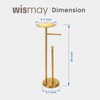 Standing Toilet Paper Holder Gold, TP Holder with 6.7" Phone