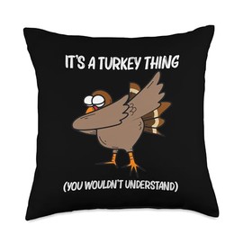 Cool Turkey Design For Men Women Forest Wild Animal Lovers Throw Pillow