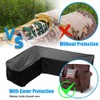 Gicov Patio Sectional Sofa Cover Waterproof L Shape Furniture Cover