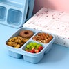 MCHERRY 3Pack Snack Boxes with Compartments, Stackable Bento Boxes for