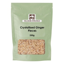 Crystallised Ginger Pieces 250g by Manor Springs
