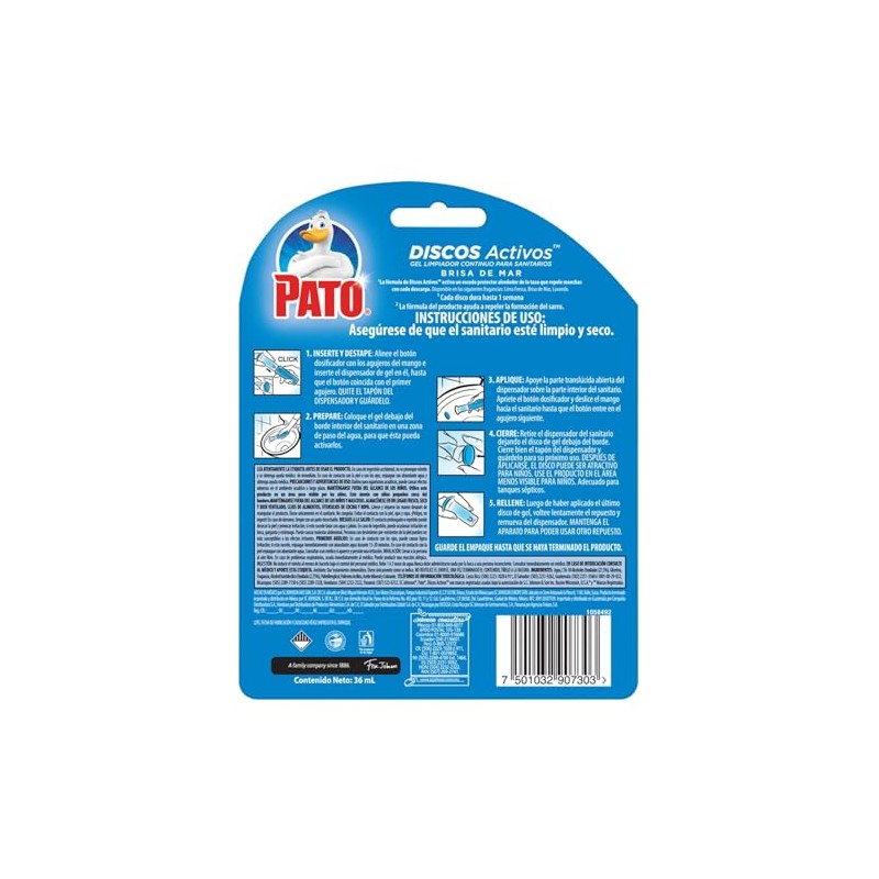 Pato Baños Discos Activos Brisa de Mar con Aplicador