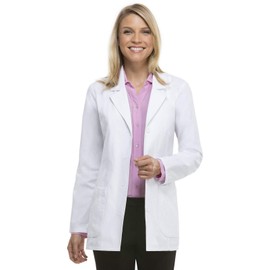 Dickies EDS Professional Women Scrubs Lab Coats 29" 84405, XL, White
