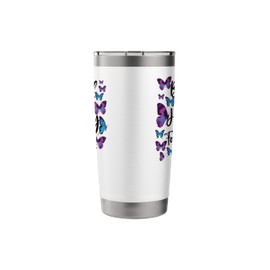Christian Bible Verse Quote Butterfly Luke 1:28 Stainless Steel Insulated Tumbler