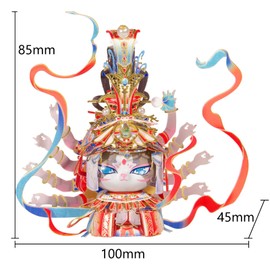 MU 3D Metal Puzzles The Flying Apsaras of The Dunhuang Caves Kitty Cat Figures Model Assembling, Metal Models Kits Miniature Building for Adult, Hobby Birthday New Year Gifts Collectibles Home Decor