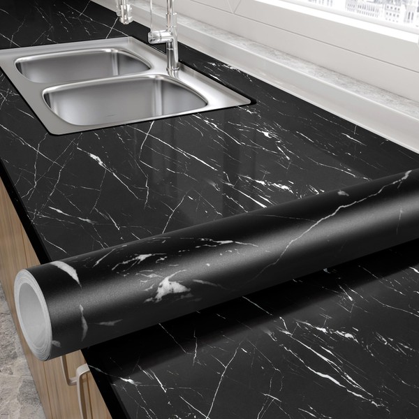 LXCREAT Marble Contact Paper Peel and Stick for Kitchen Countertop,