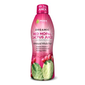 Maxx Hierba Rojo Nopal Cactus Espinoso Pera Jugo para Apoyo Articular - Orgánico, 32oz