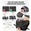 Vacuum Backpack Travel with Pump Personal Item Carry on Flight