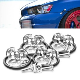 x xotic tech JDM Quick Release Fasteners Compatible with Car Bumpers Trunk Fender Hatch Lids(Silver 8pcs)