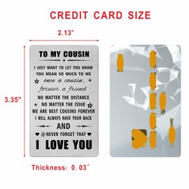 Cousin Card for Women Men - Gifts for Favorite Cousins Birthday Mother's Day Wedding Graduation Christmas Card