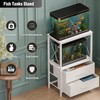 Welfuturer Fish Tank Stand 10 Gallon with 2-Tier Shelf, Aquarium