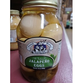 Amish Wedding All Natural Pickled Jalapeno Eggs, 32 oz jar