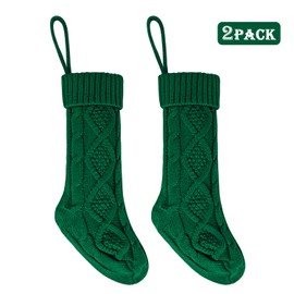 DIYASY 2 Pack Christmas Stocking, Large White Plush Faux Fur Xmas Stockings with Silver Glitter Snow Flakes for Christmas Party Gift Fireplace Tree Decoration