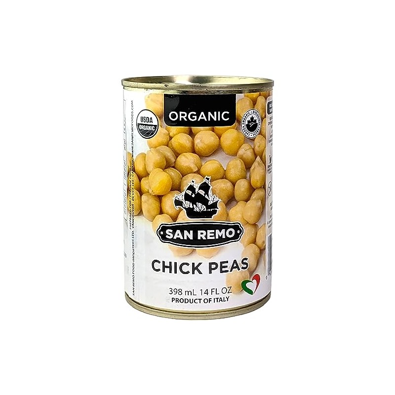 San Remo Organic Chickpeas, 398ml